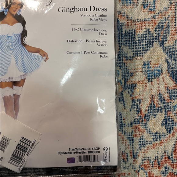 Leg Avenue Gingham Dress Dorothy Wizard of Oz Costume SZ XS NIB - Picture 5 of 5